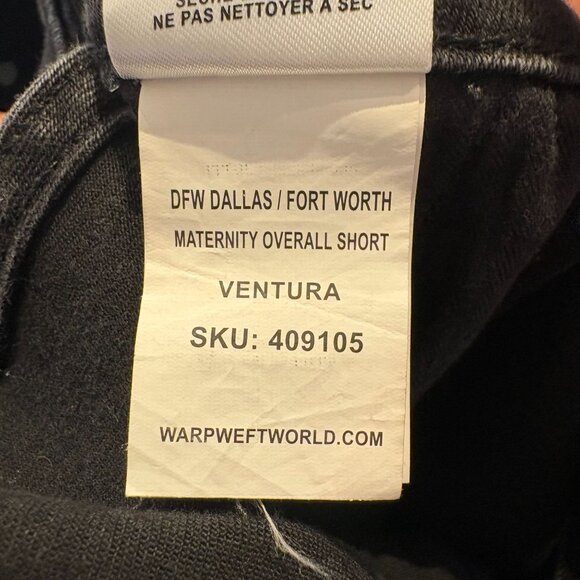 Warp + Weft Dallas Fort Worth Maternity Shortalls Women's Size 2XL in Black EUC! - Picture 6 of 7